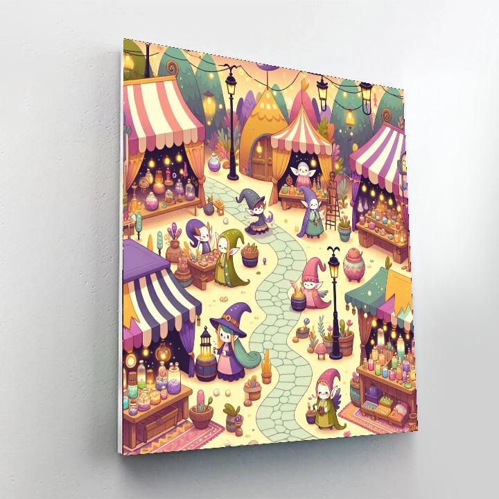 Magical Market Fair Paint By Numbers Art
