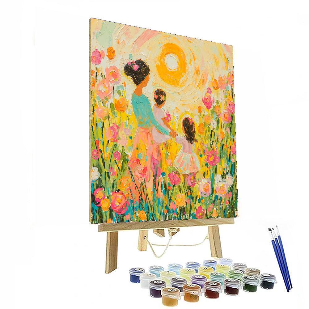 Mom's Love Blossoms Painting Number Kit