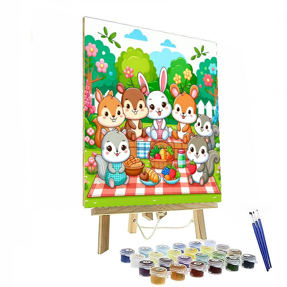 Happy Garden Picnic DIY Paint By Numbers
