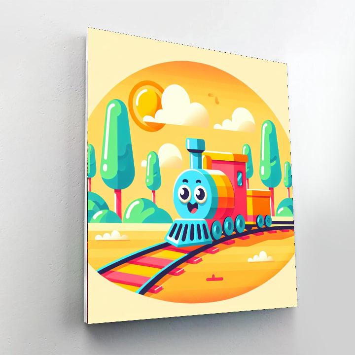 Happy Little Train Painting By Numbers Kit