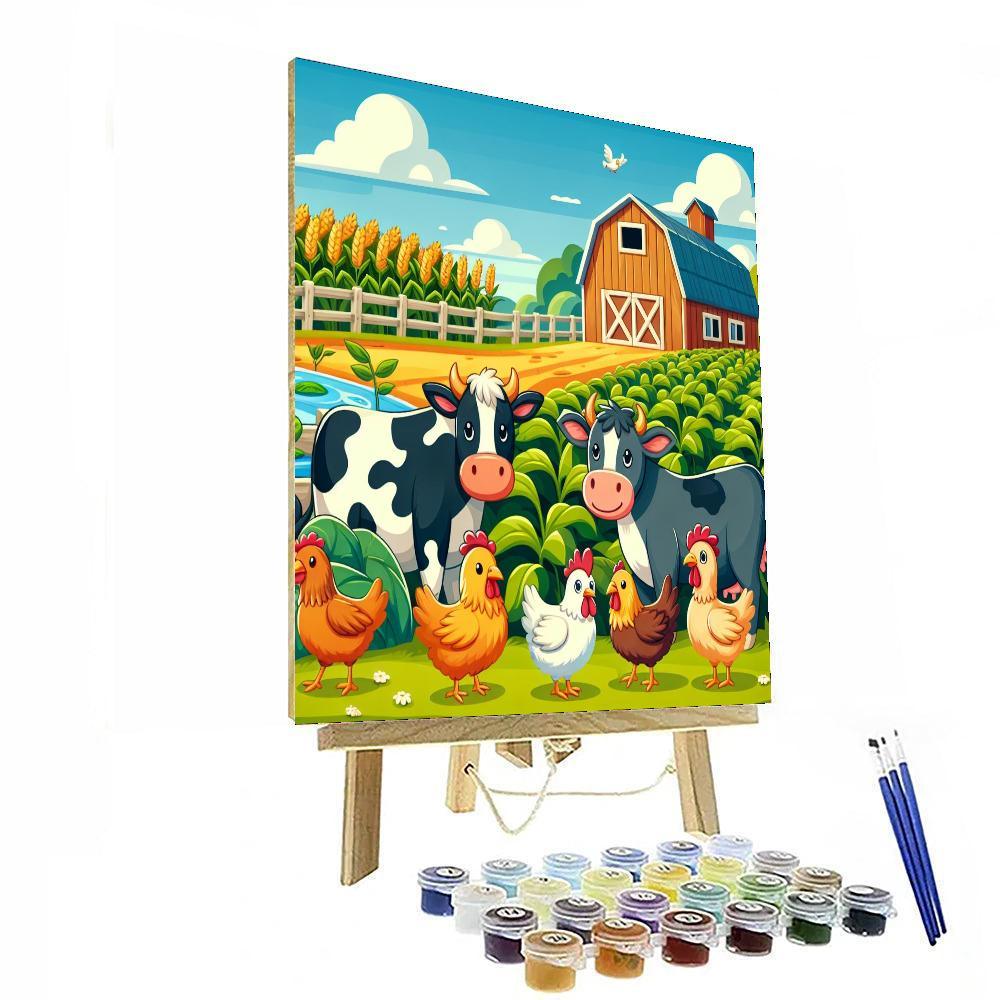 Artistic Farm Fun Number Painting