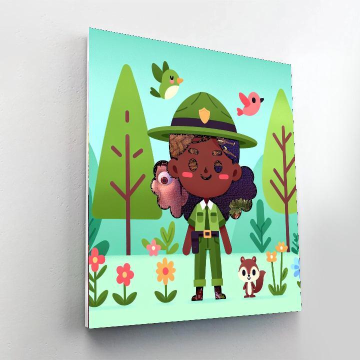 Forest Ranger Adventure Paint By Numbers Art