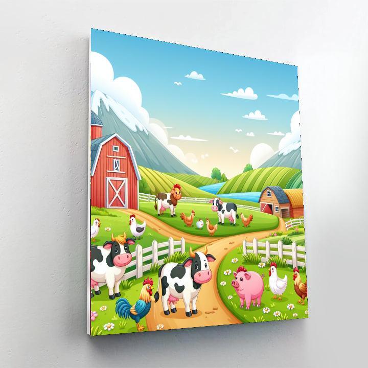 Peaceful Farm Life Numbered Painting Kits