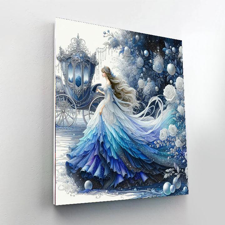 Cinderella's Midnight Elegance DIY Paint By Numbers