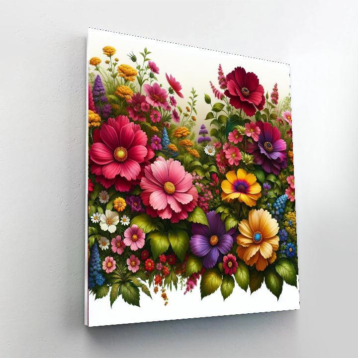 Charming Floral Delight Painting By Numbers Kit