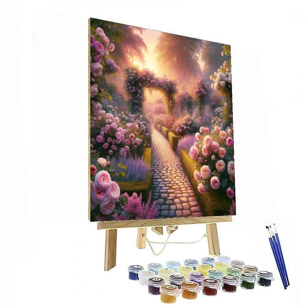 Elegant Victorian Rose Garden DIY Paint By Numbers