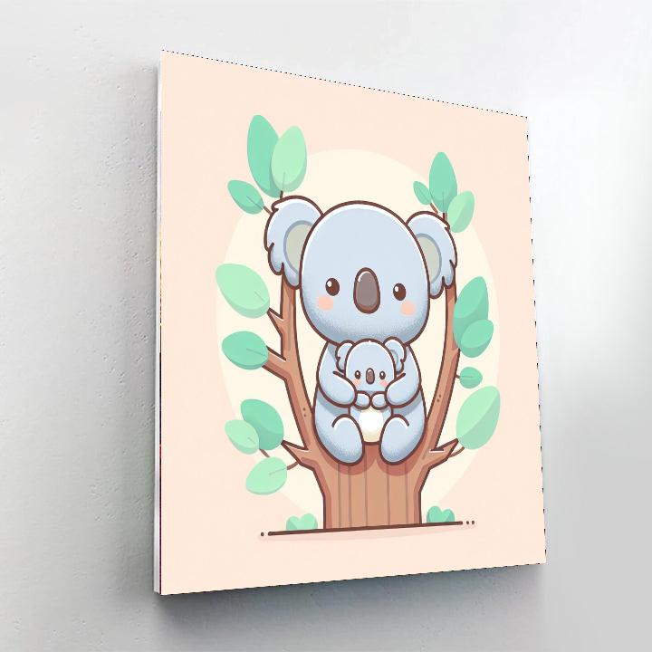 Caring Koala Hug Paint By Numbers Art