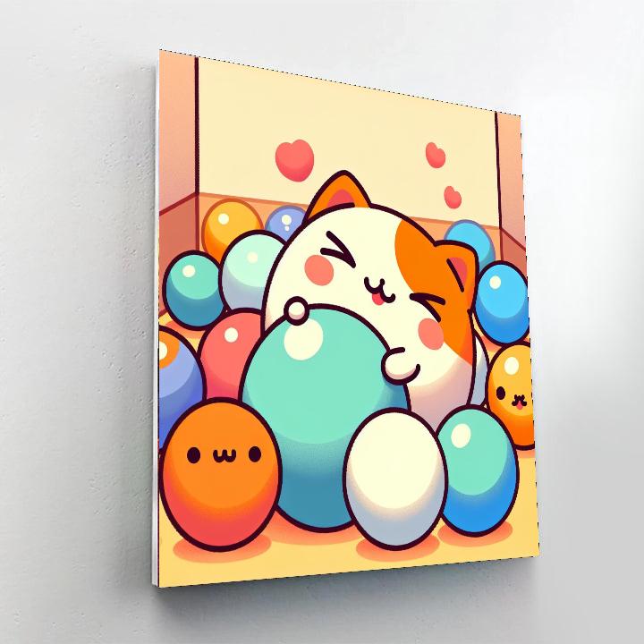 Cuddly Cat Corner DIY Paint By Numbers