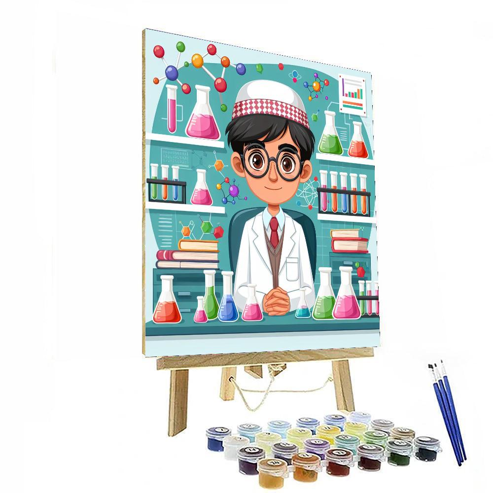 The Curious Chemist's Lab Number Painting