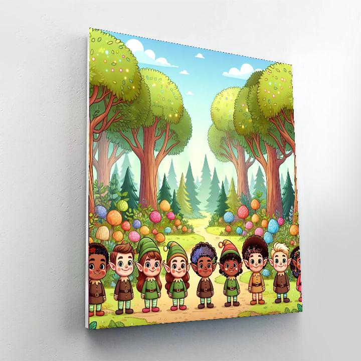 Mystical Elf Woodland Paint By Numbers Art