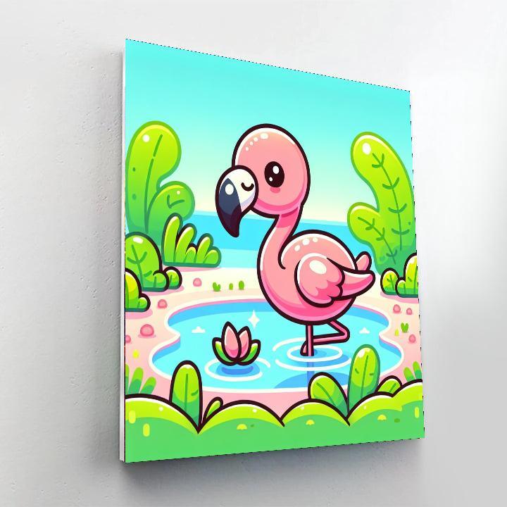 Fun Flamingo DIY Paint By Numbers