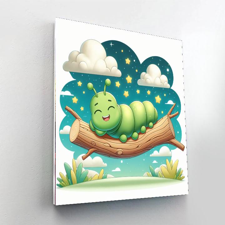 Cosmic Caterpillar DIY Paint By Numbers