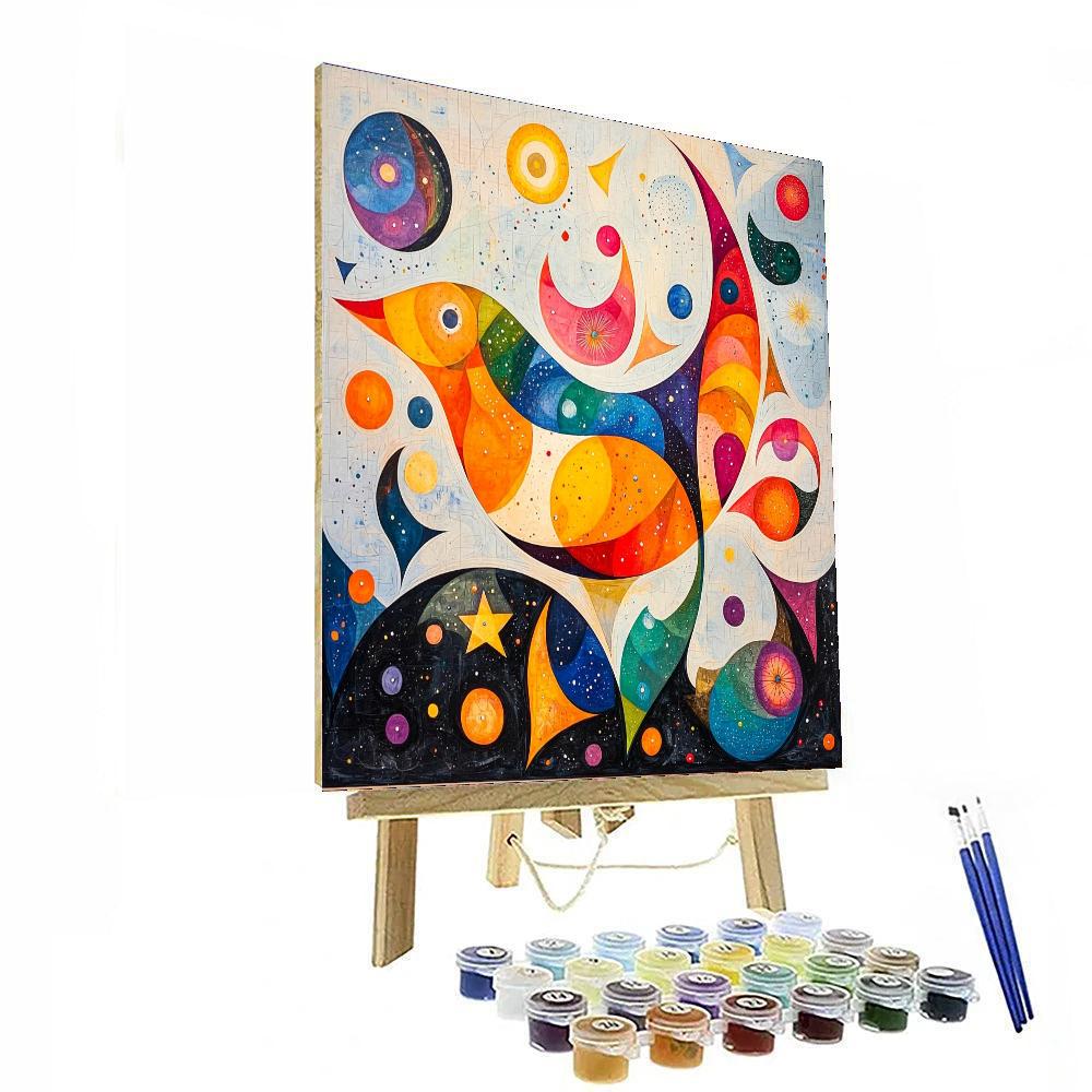 Paul Klee Inspired Vibrant Imaginings  Painting Number Kit