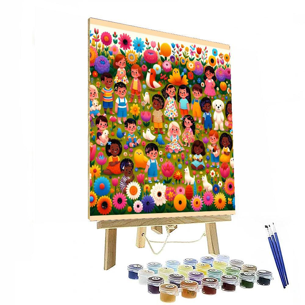 Flower Festival Frolic Paint By Numbers Art