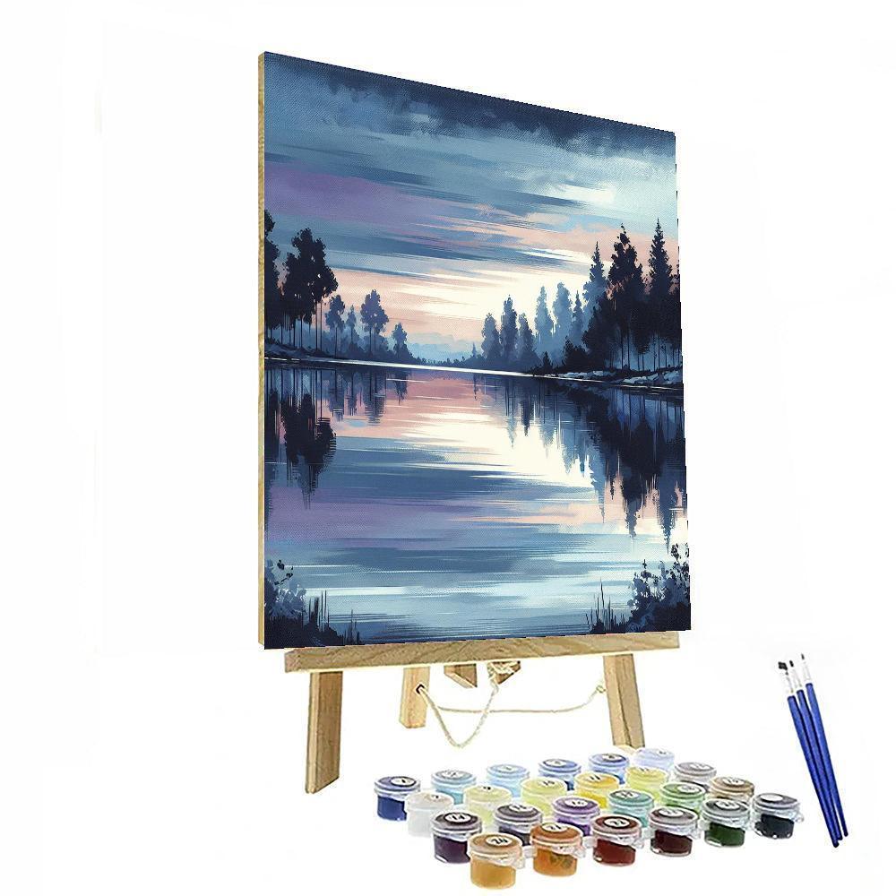 Calm Lakeside Evening Paint By Color