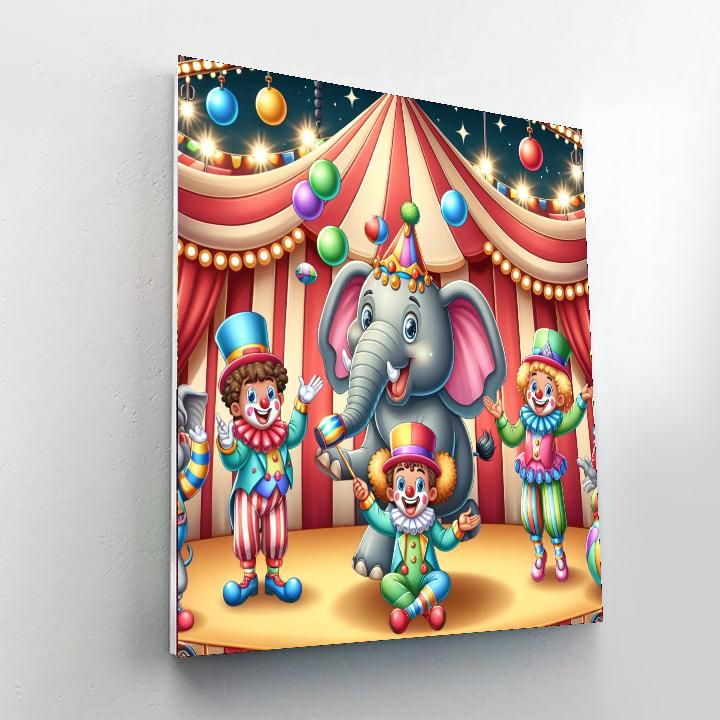 Colorful Circus Show DIY Paint By Numbers