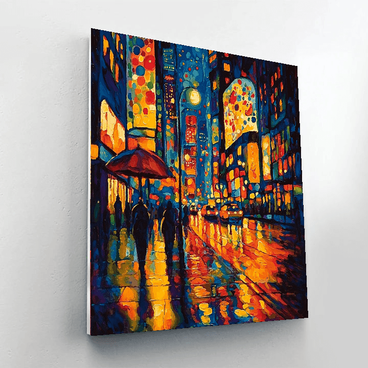Marc Chagall Inspired Dynamic City Lights  DIY Paint By Numbers
