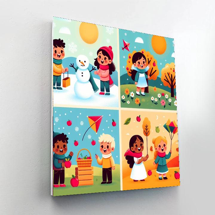 Fun With Seasons Painting Number Kit