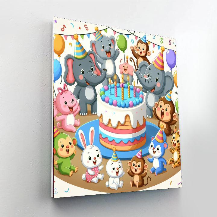 Whimsical Animal Birthday Party Paint By Number