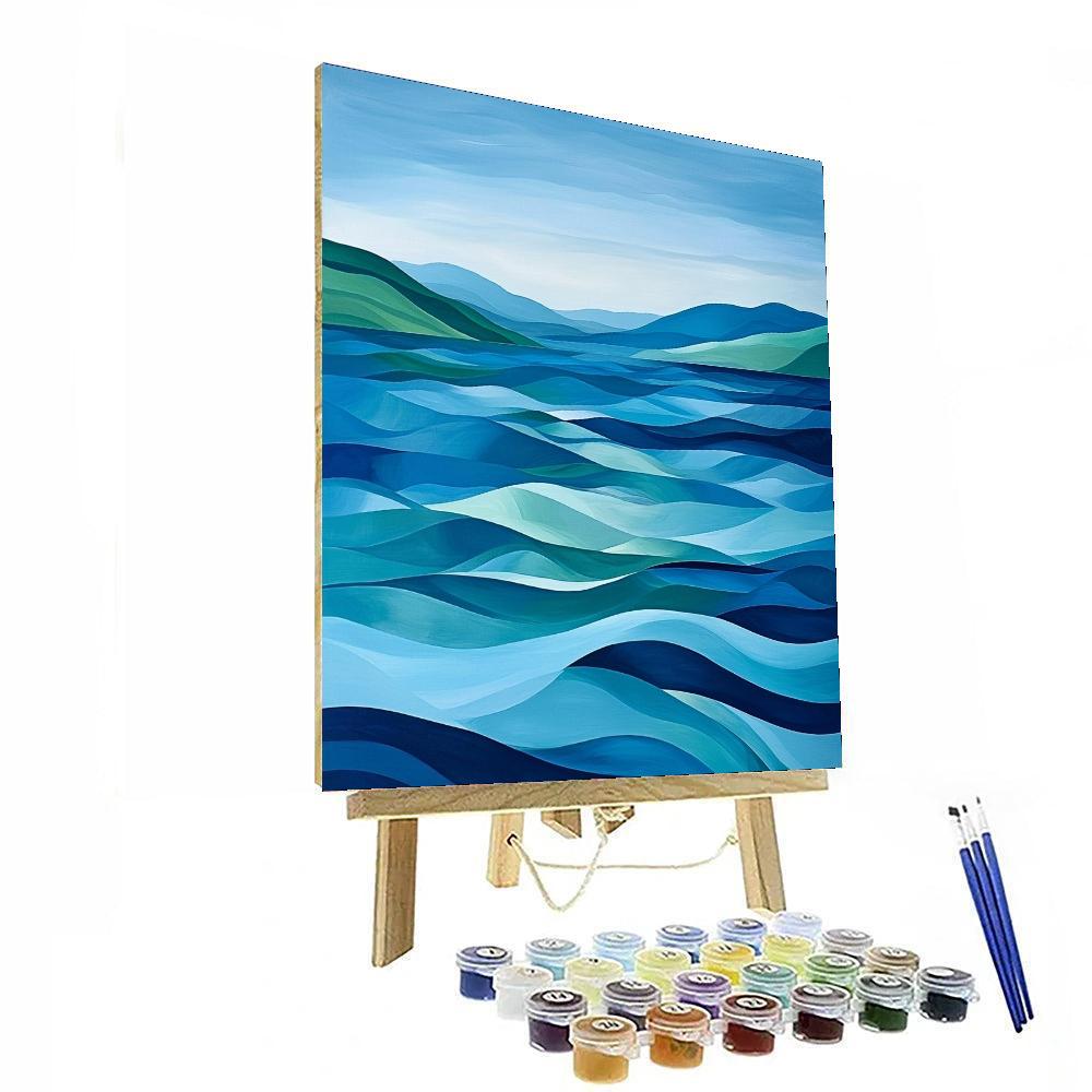Paul Cézanne Inspired Ethereal Oceanic Reflections  Painting By Numbers Kit