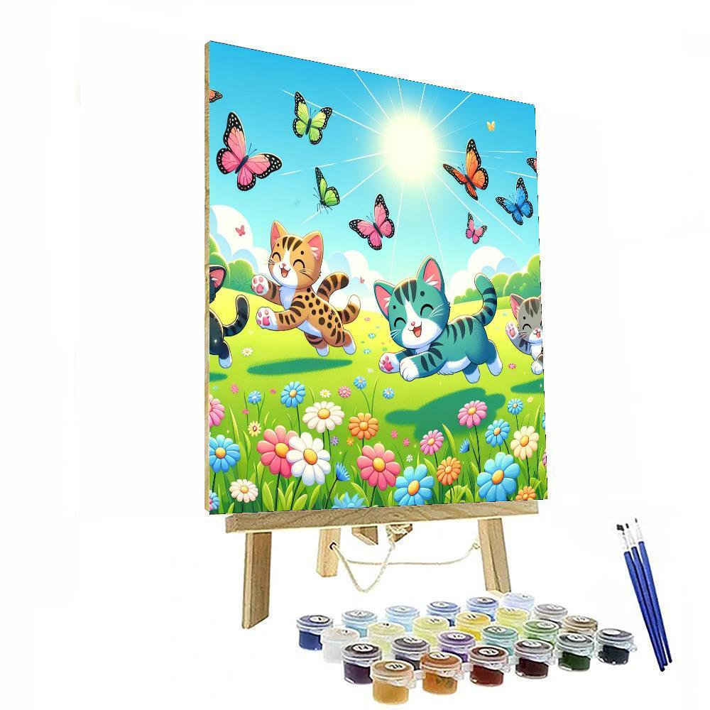 Playful Kitten Parade Paint By Number