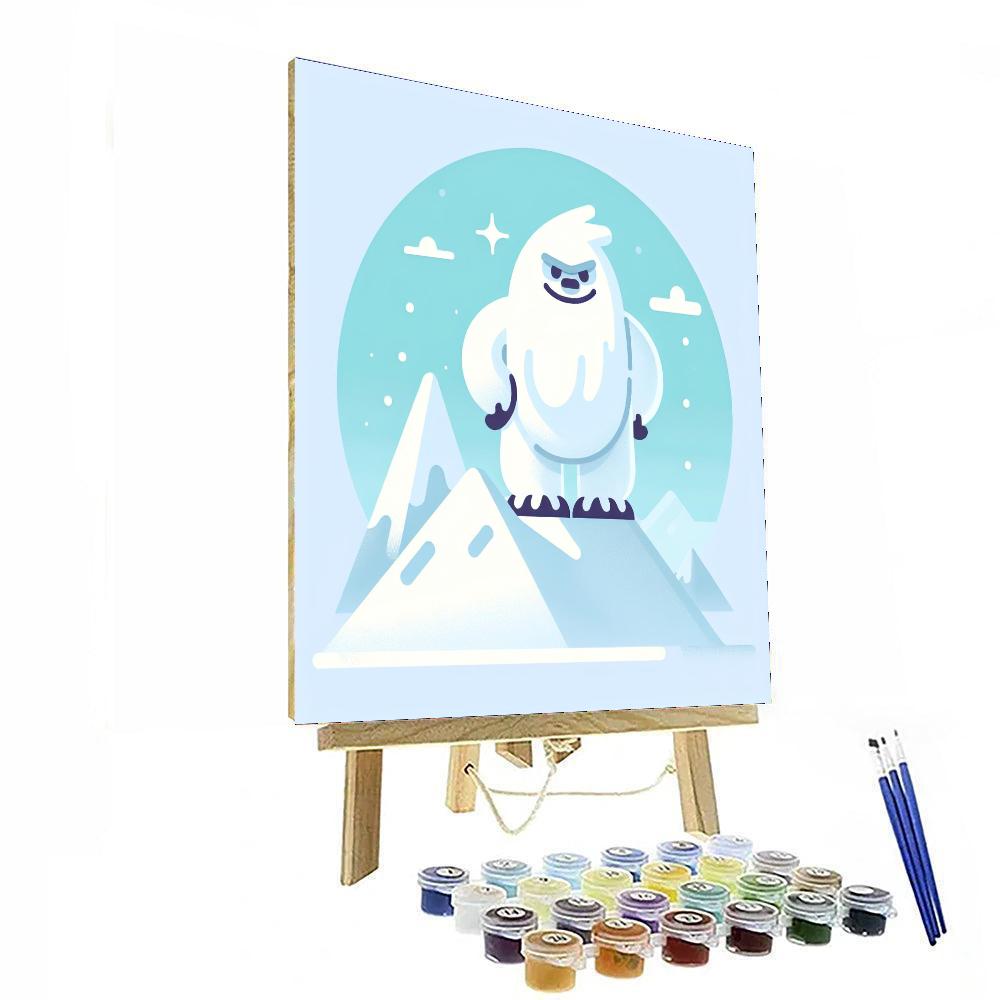 Majestic Mountain Yeti Number Painting
