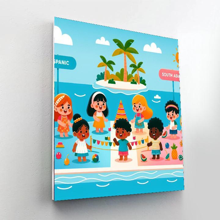 Sunny Island Getaway Painting By Numbers Kit