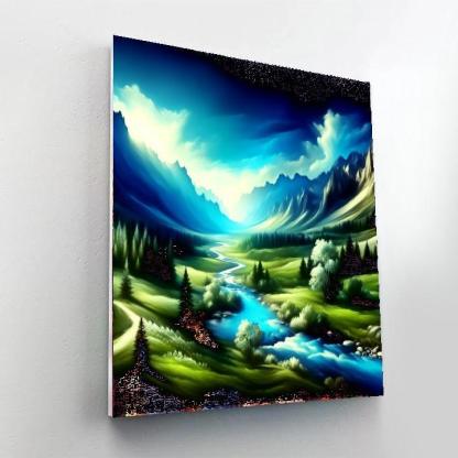 Enchanting Mountain Valley Numbered Painting Kits