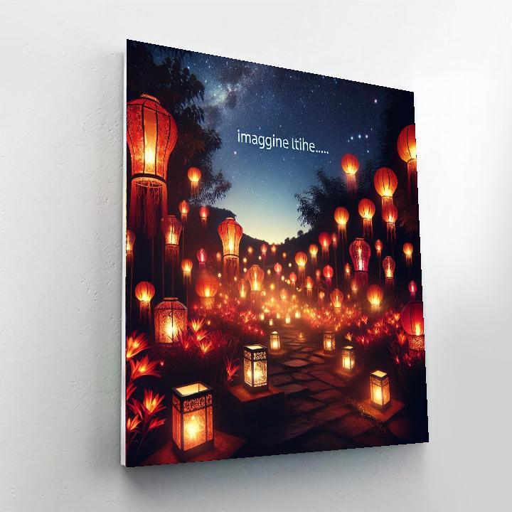 Festive Lantern Garden Paint By Numbers