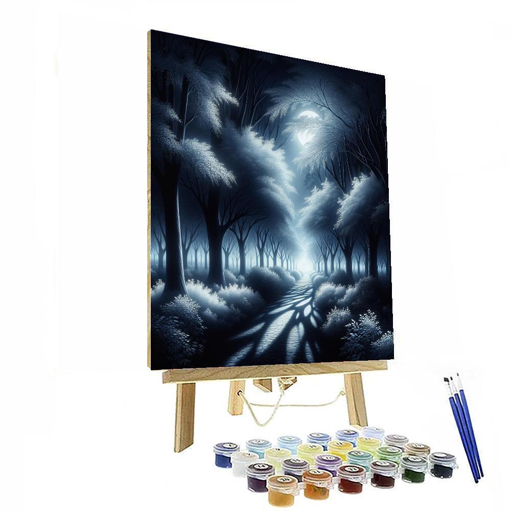 Ethereal Moonlit Path Paint By Numbers Art