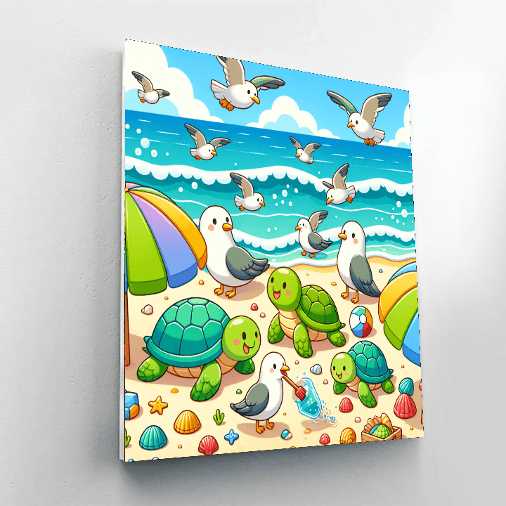 Turtle Beach Fiesta Number Painting