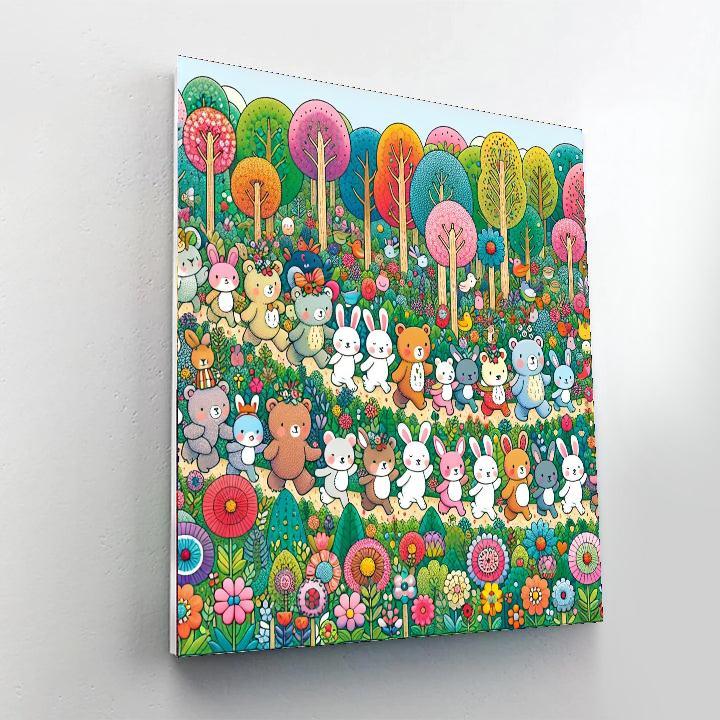 Charming Wildlife Parade Paint By Numbers