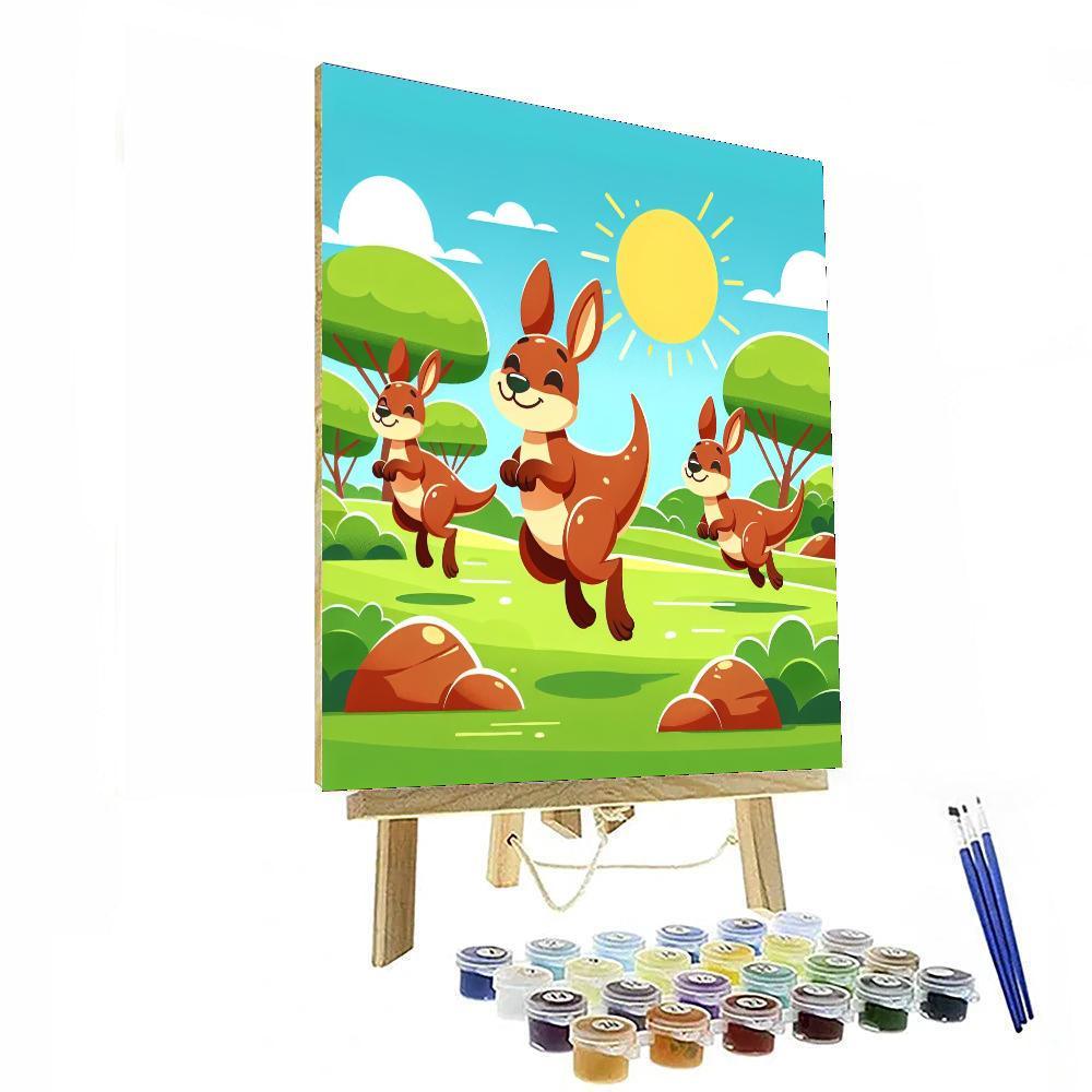 Curious Kangaroos Numbered Painting Kits