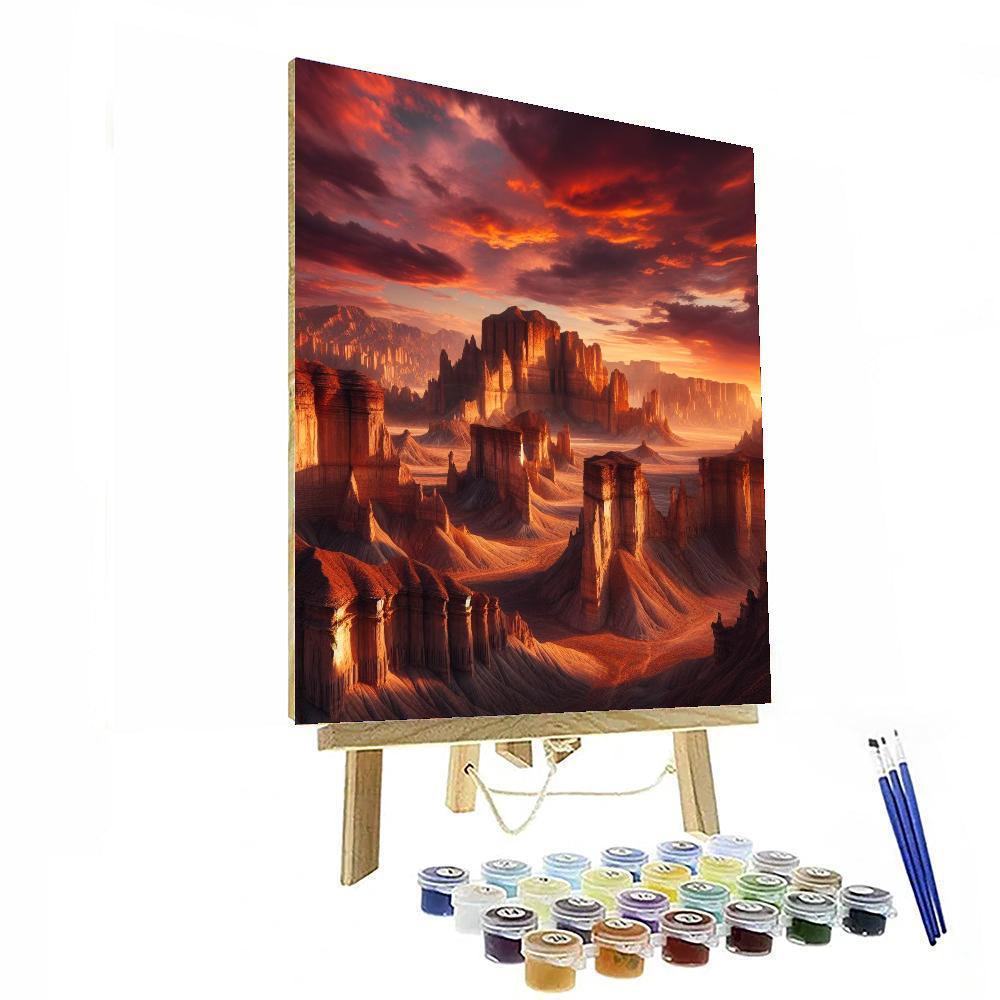 Majestic Canyon Sunset Painting By Numbers Kit