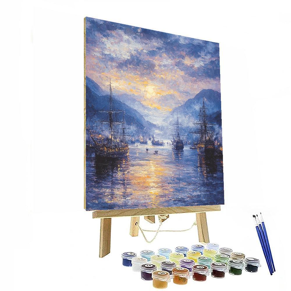 J.M.W. Turner Inspired Fantasy Harbor  Paint By Numbers Kits
