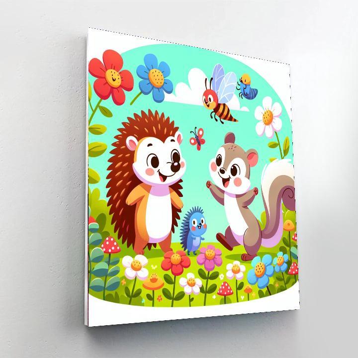Curious Critters In The Garden Paint By Numbers Kits