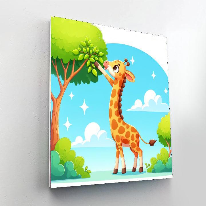 Cute Giraffe Paint By Numbers