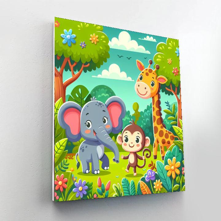Animal Adventure Expedition Paint By Numbers Art