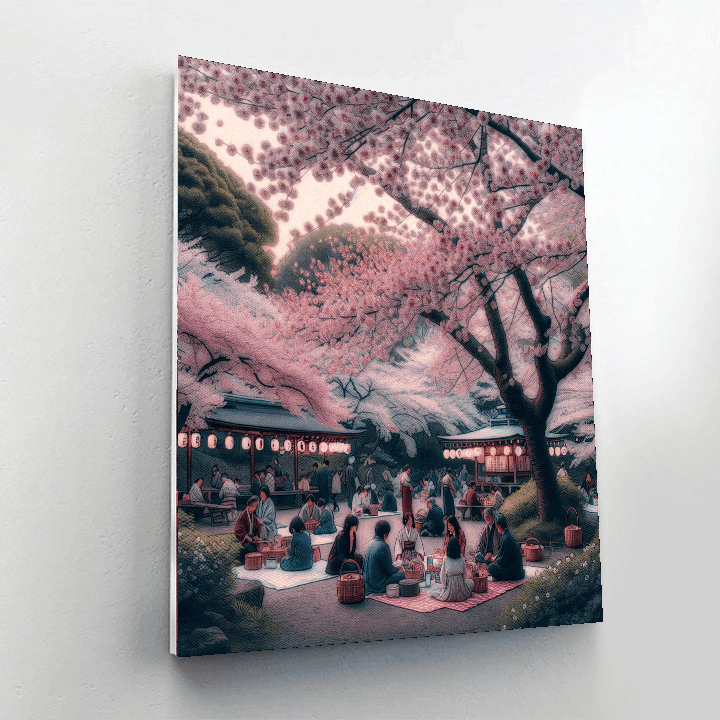 Cherry Blossom Festival - Tokyo, Japan Painting By Numbers Kit