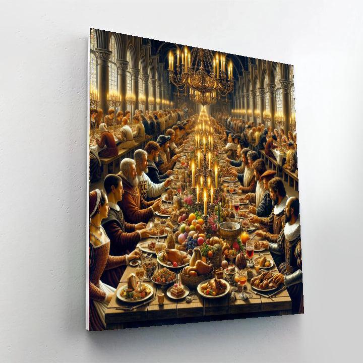 Grand Medieval Feast Painting By Numbers Kit