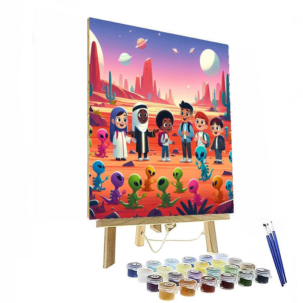 Alien Planet Discovery Painting Number Kit