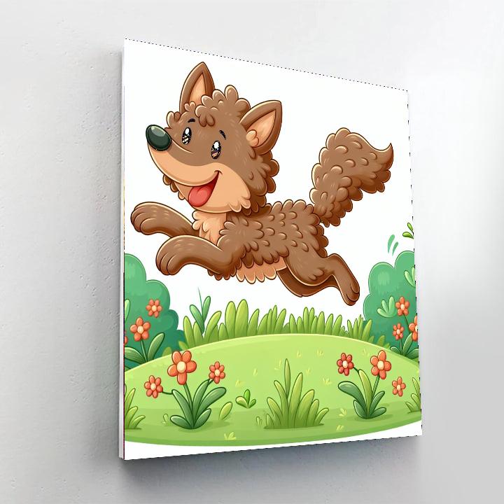 Curly Coyote DIY Paint By Numbers