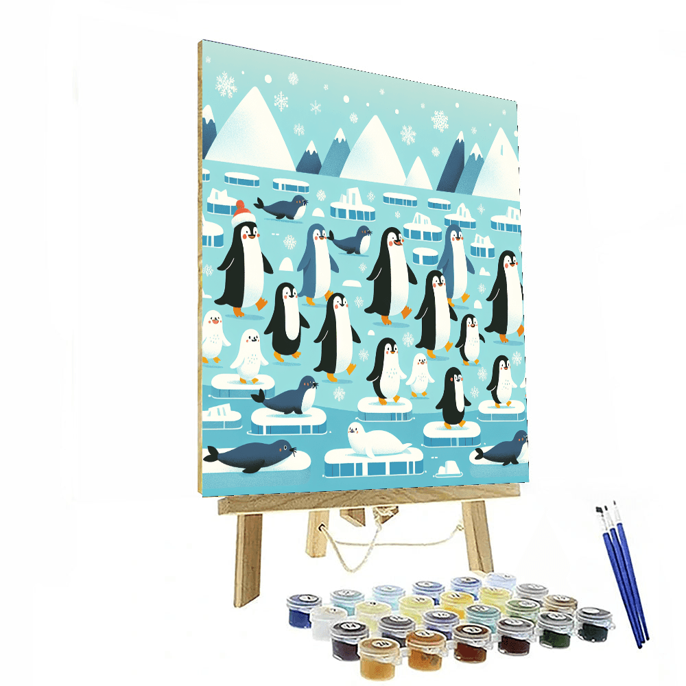 Penguin's Polar Parade Paint By Color