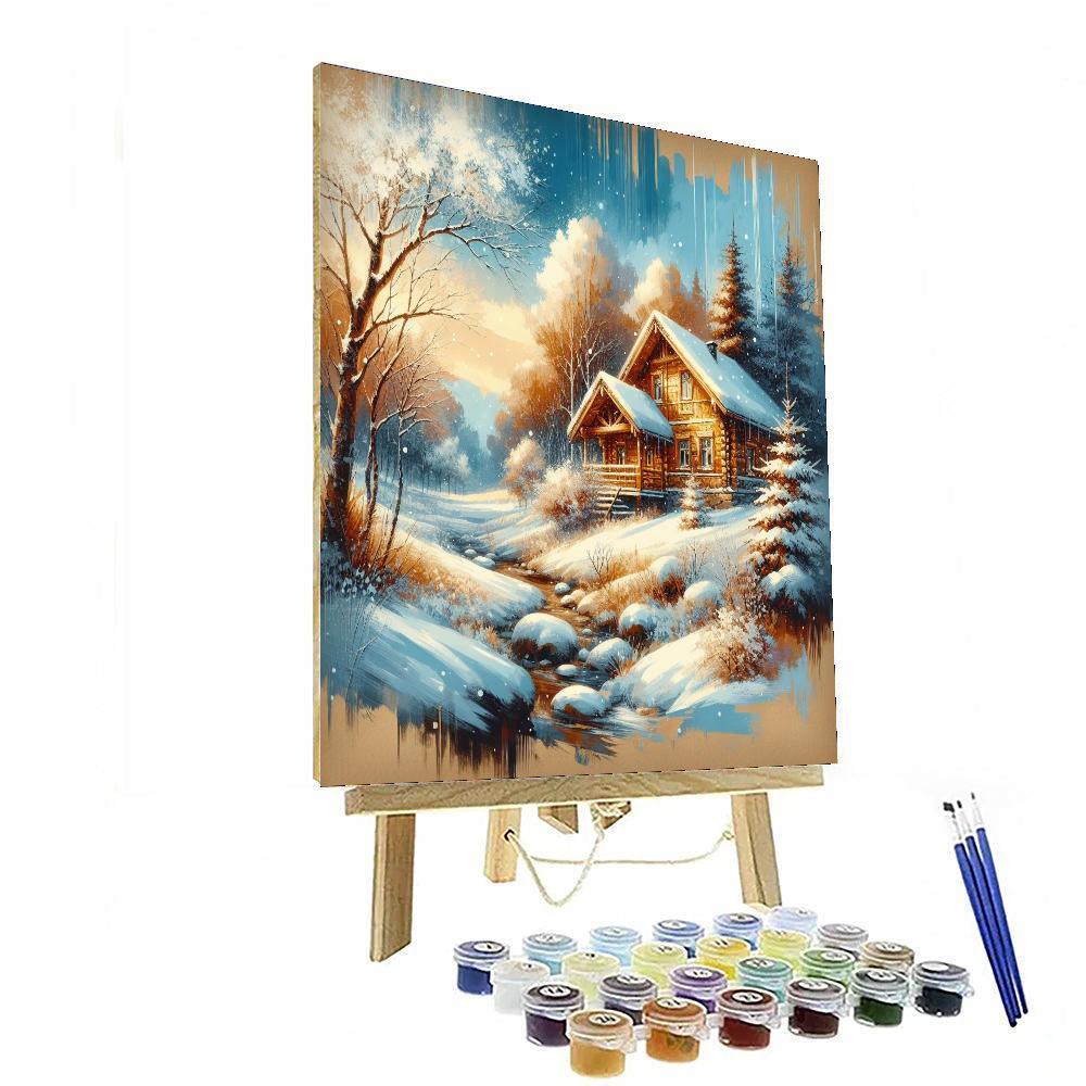 Charming Holiday Cabin Paint By Numbers Kits