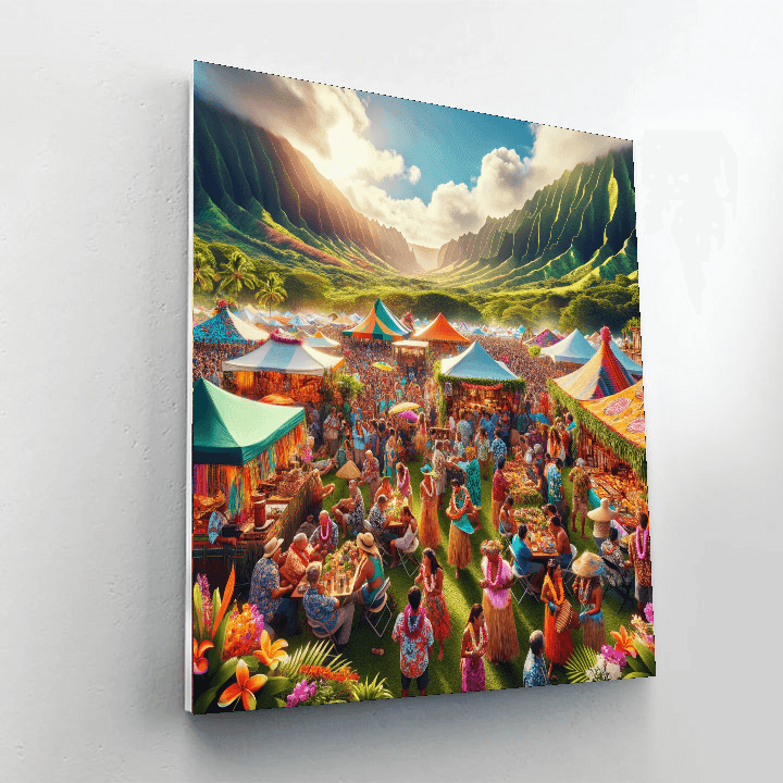 Pahoa Lava Flow Festival - United States Painting By Numbers Kit