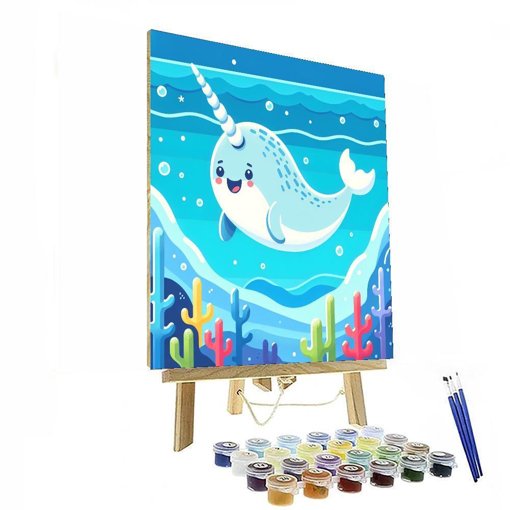 Charming Narwhal Paint By Numbers