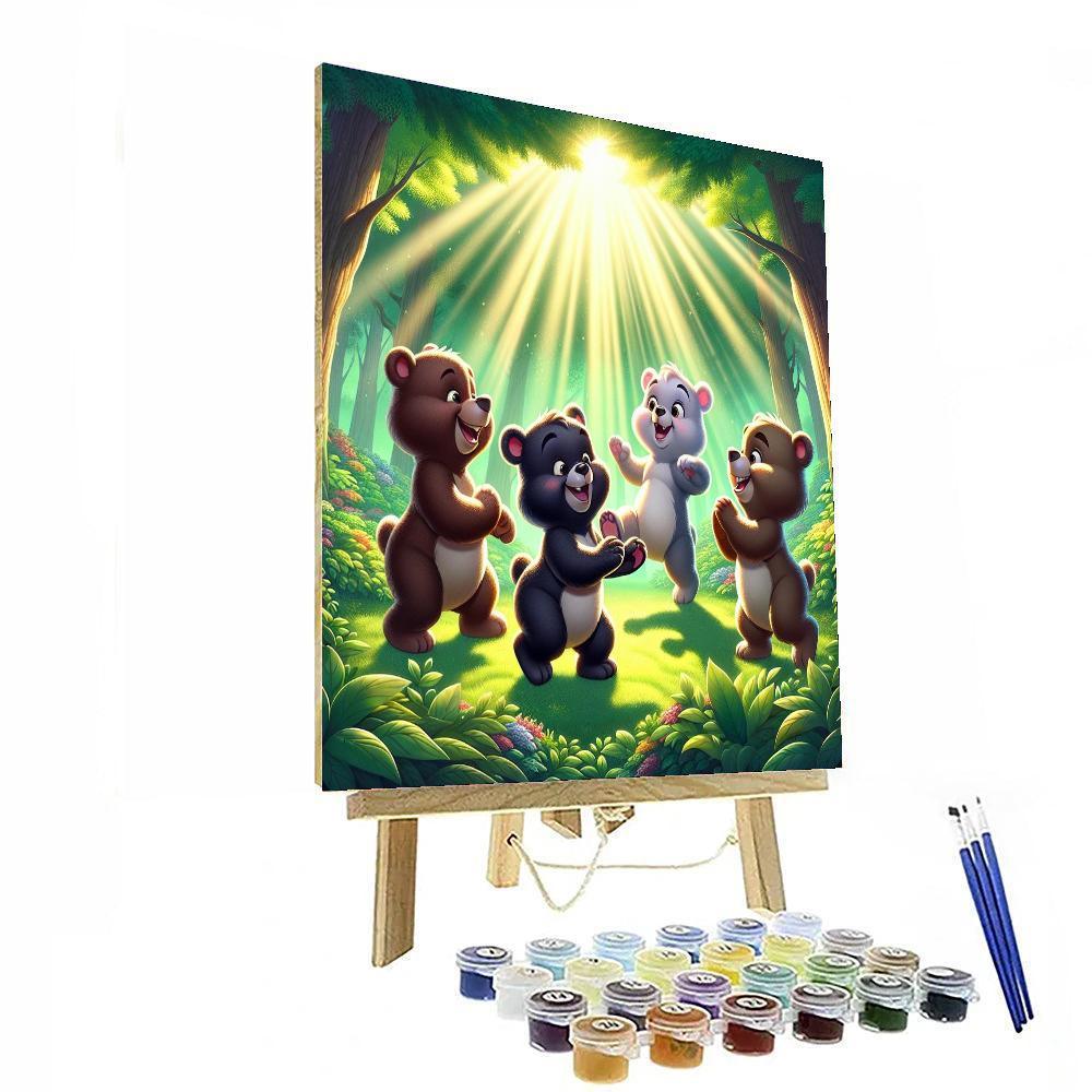 Cuddly Woodland Bears Paint By Color