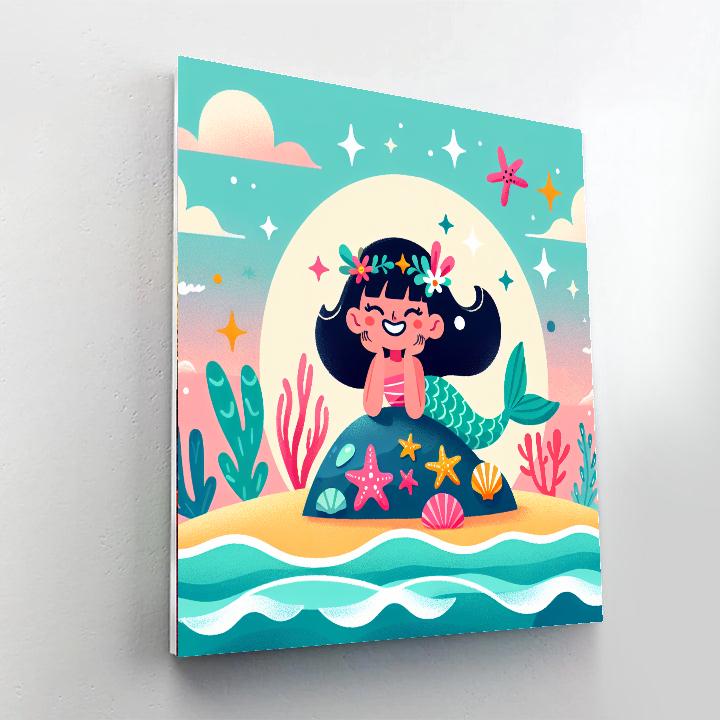 Mermaid Dreams Number Painting