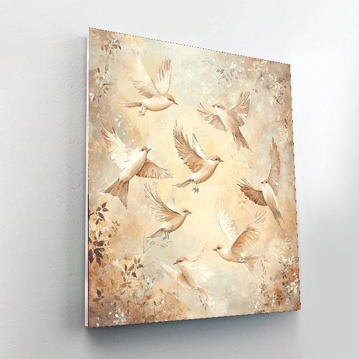 Leonardo Da Vinci Inspired The Flight Of Birds  Paint By Numbers Art