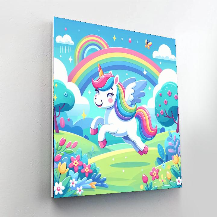 Dreamy Unicorn Kingdom Number Painting